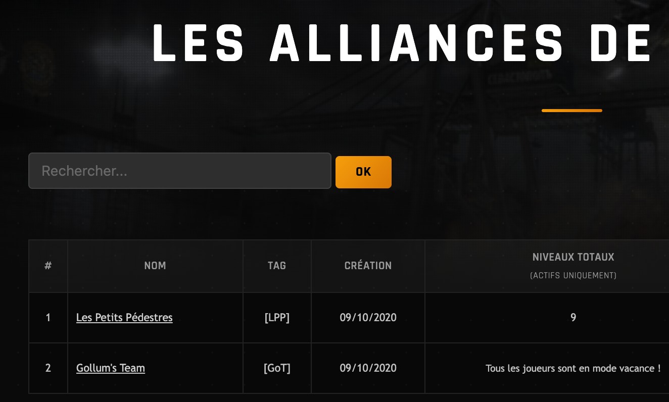 Rejoignez une alliance